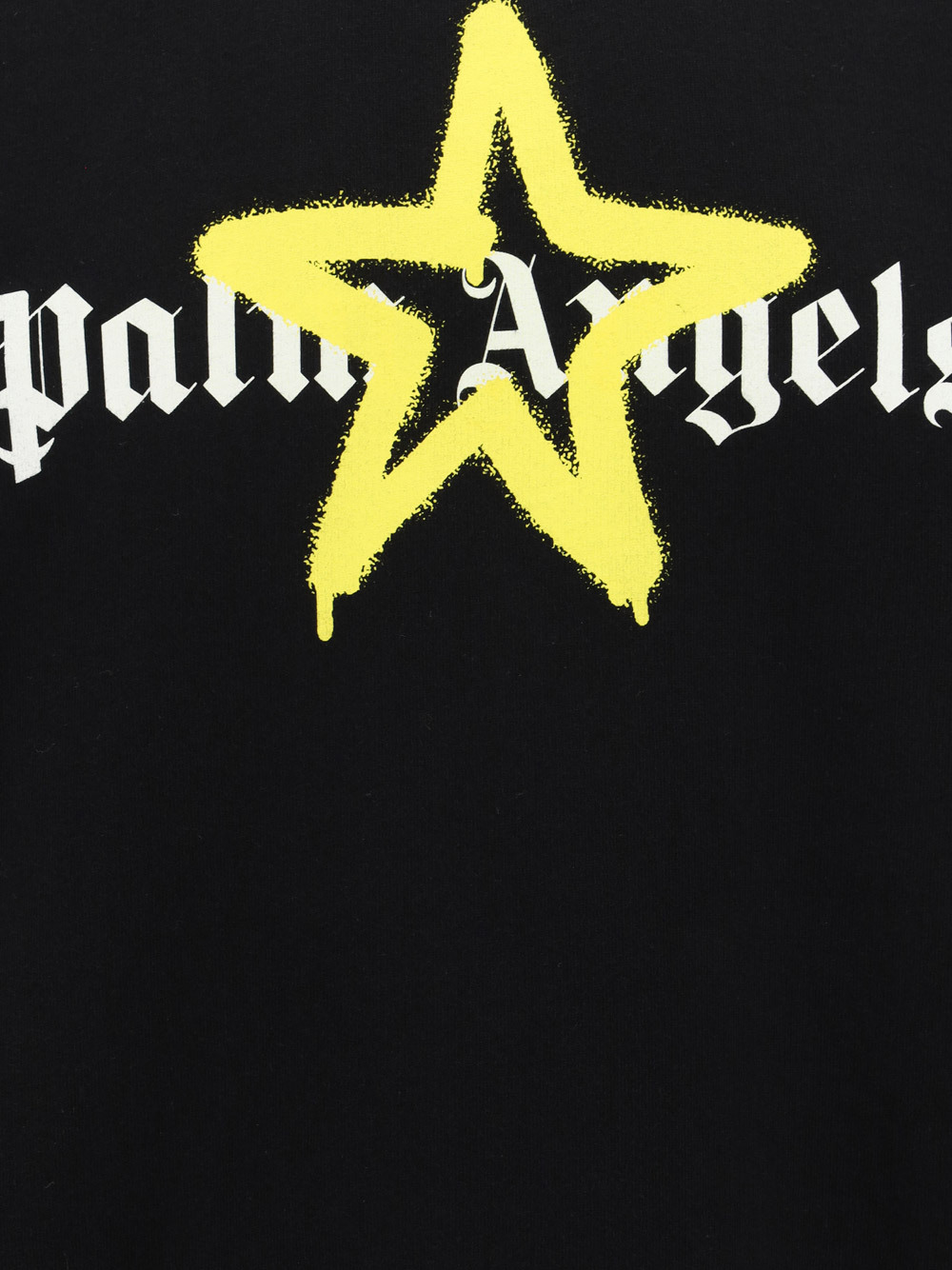 Palm Angels Star Sprayed-print Sweatshirt In Black