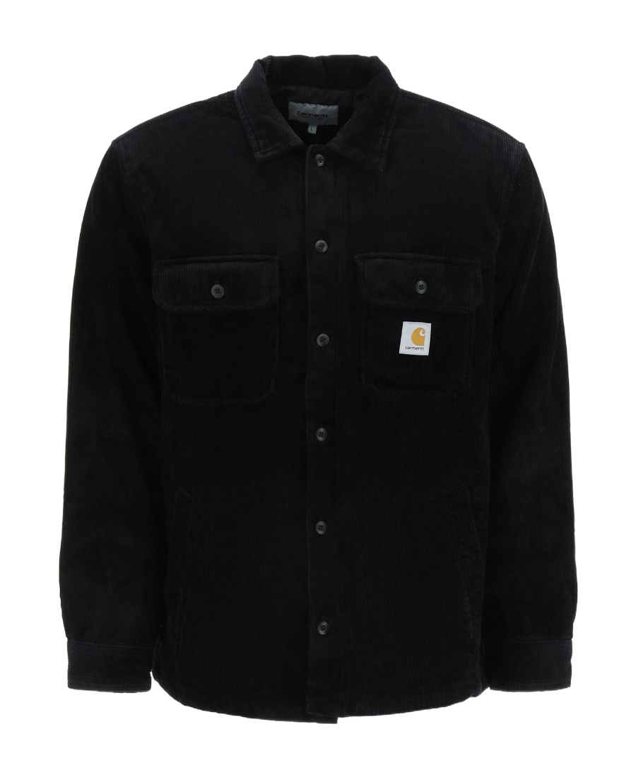 Carhartt Work In Progress Flint Corduroy Button-up Shirt In Black