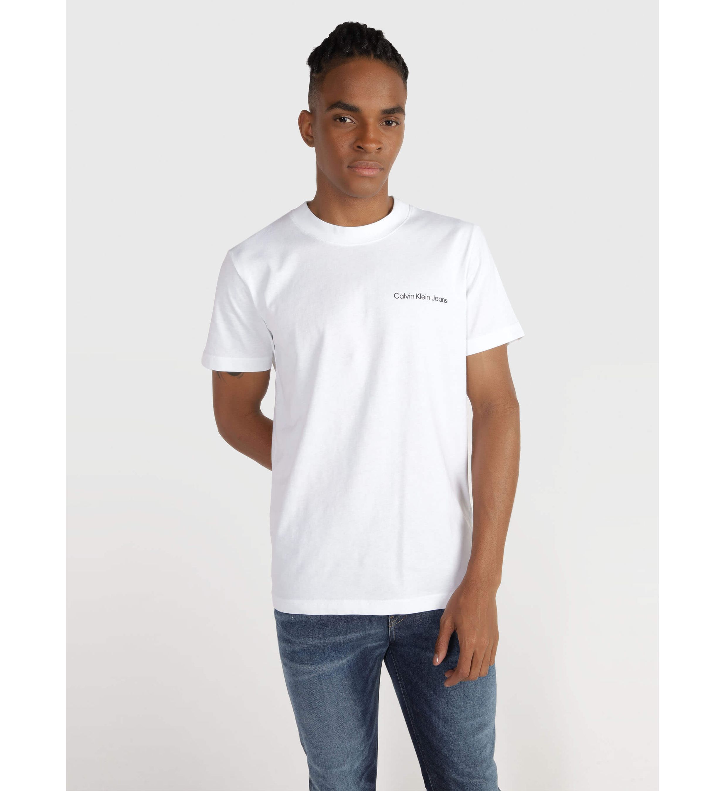 Calvin Klein Jeans Est.1978 Logo-print Cotton T-shirt In White