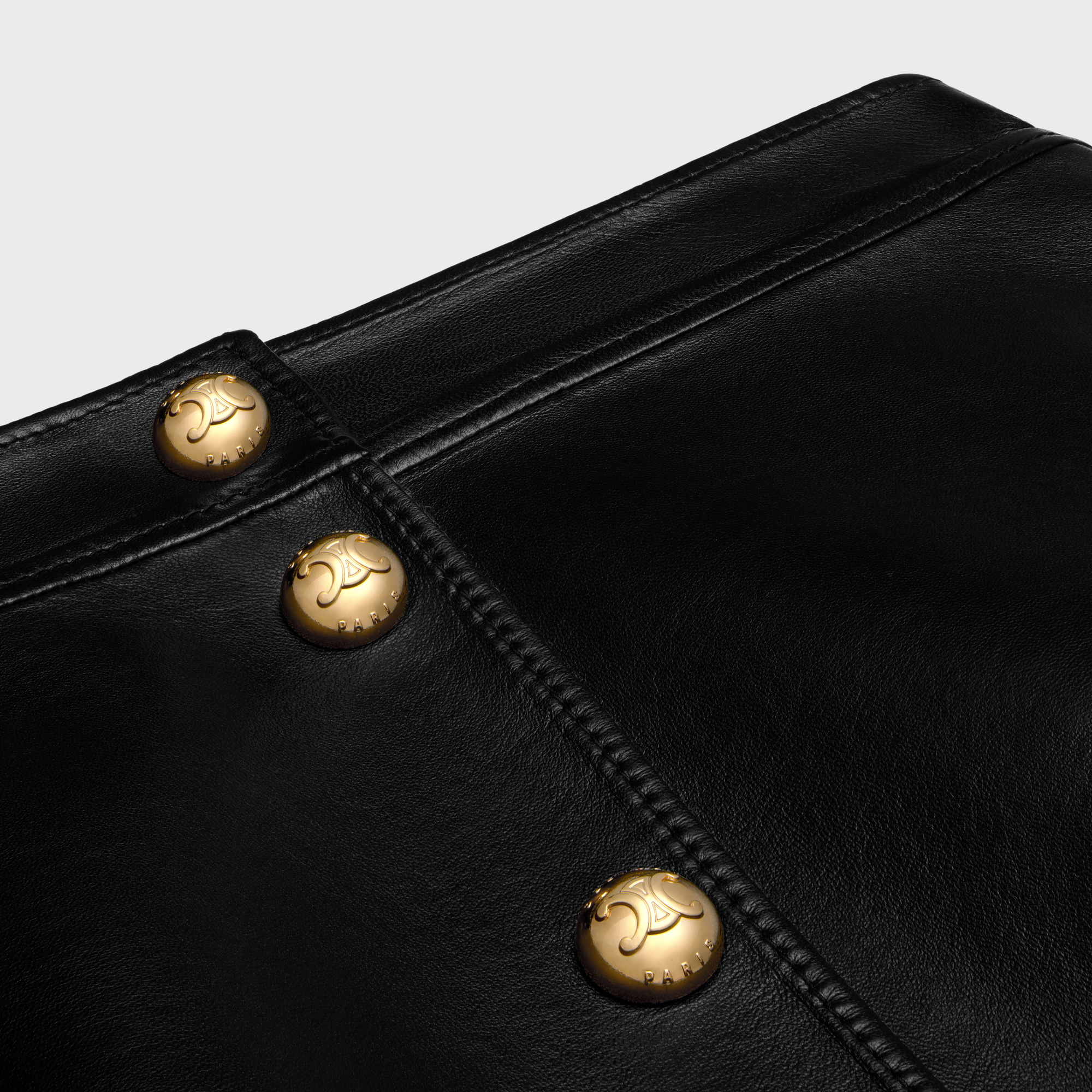 Celine Trapezoidal Mini Skirt In Black