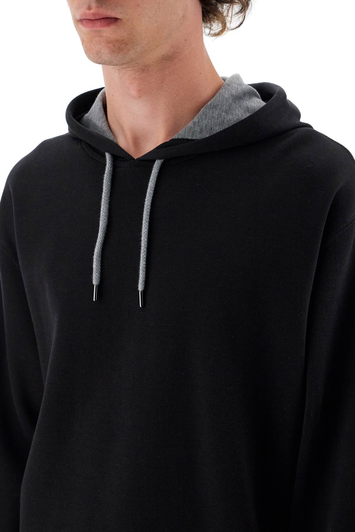 Brunello Cucinelli Long Sleeved Drawstring Hoodie In Black
