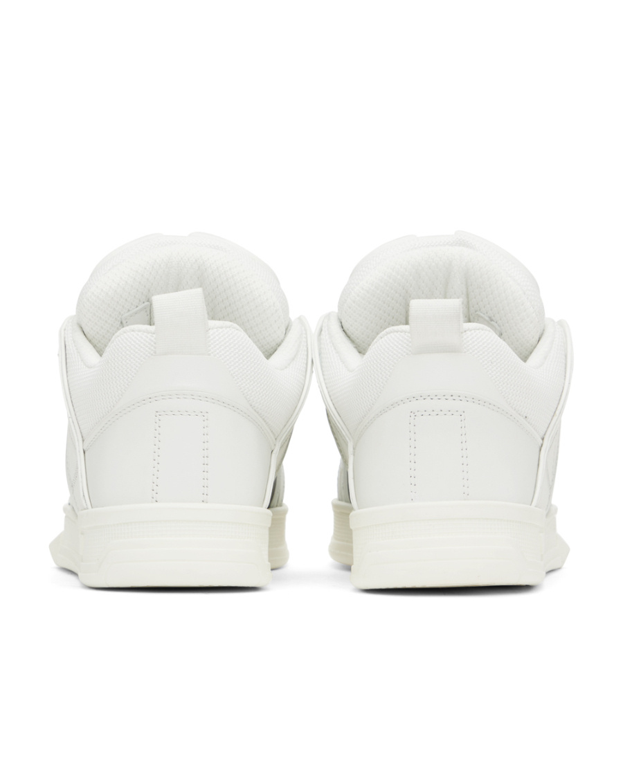 Valentino Calfskin Sneakers With Contrasting Bands And Rubber Studs In White