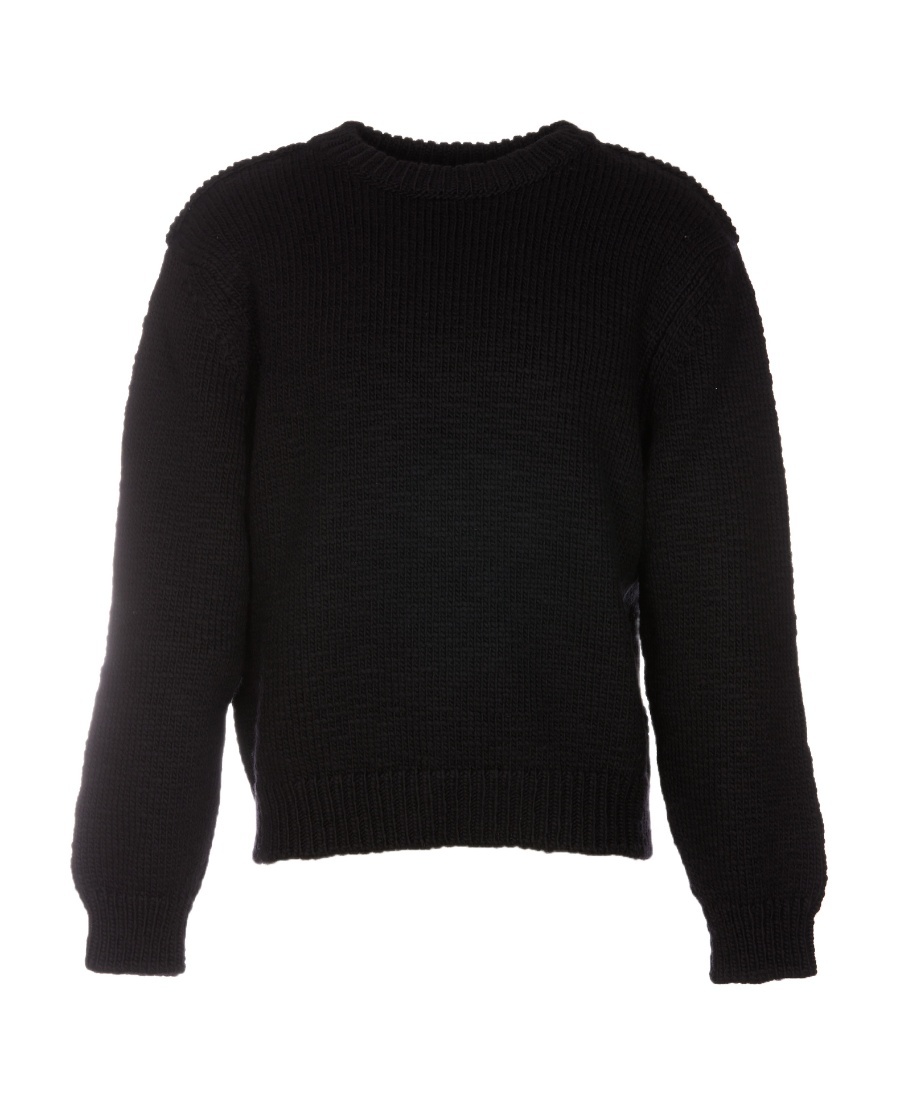 Lemaire Wool Knitted Jumper In Black