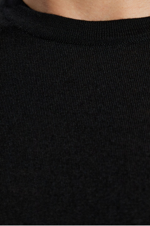 Giorgio Armani Fine Knit Virgin-wool Jumper In Black
