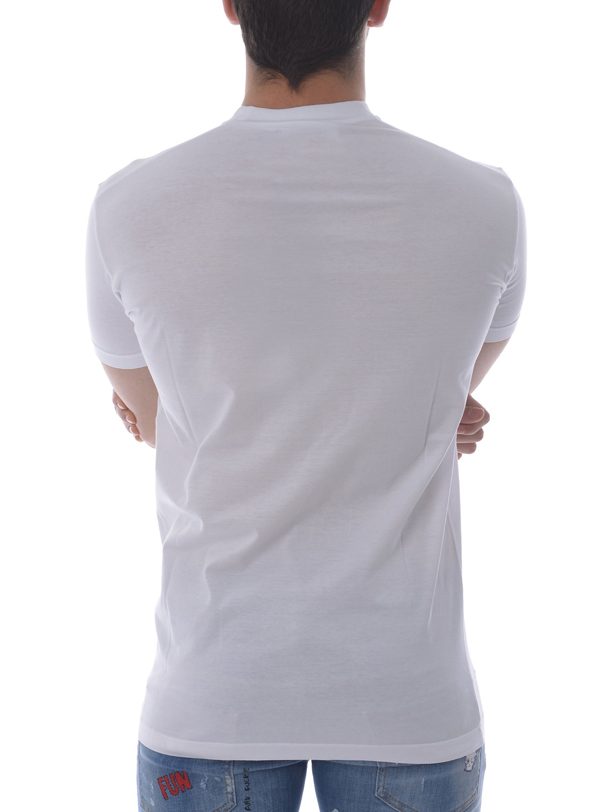 Dsquared2 Logo Printed T-shirt In White