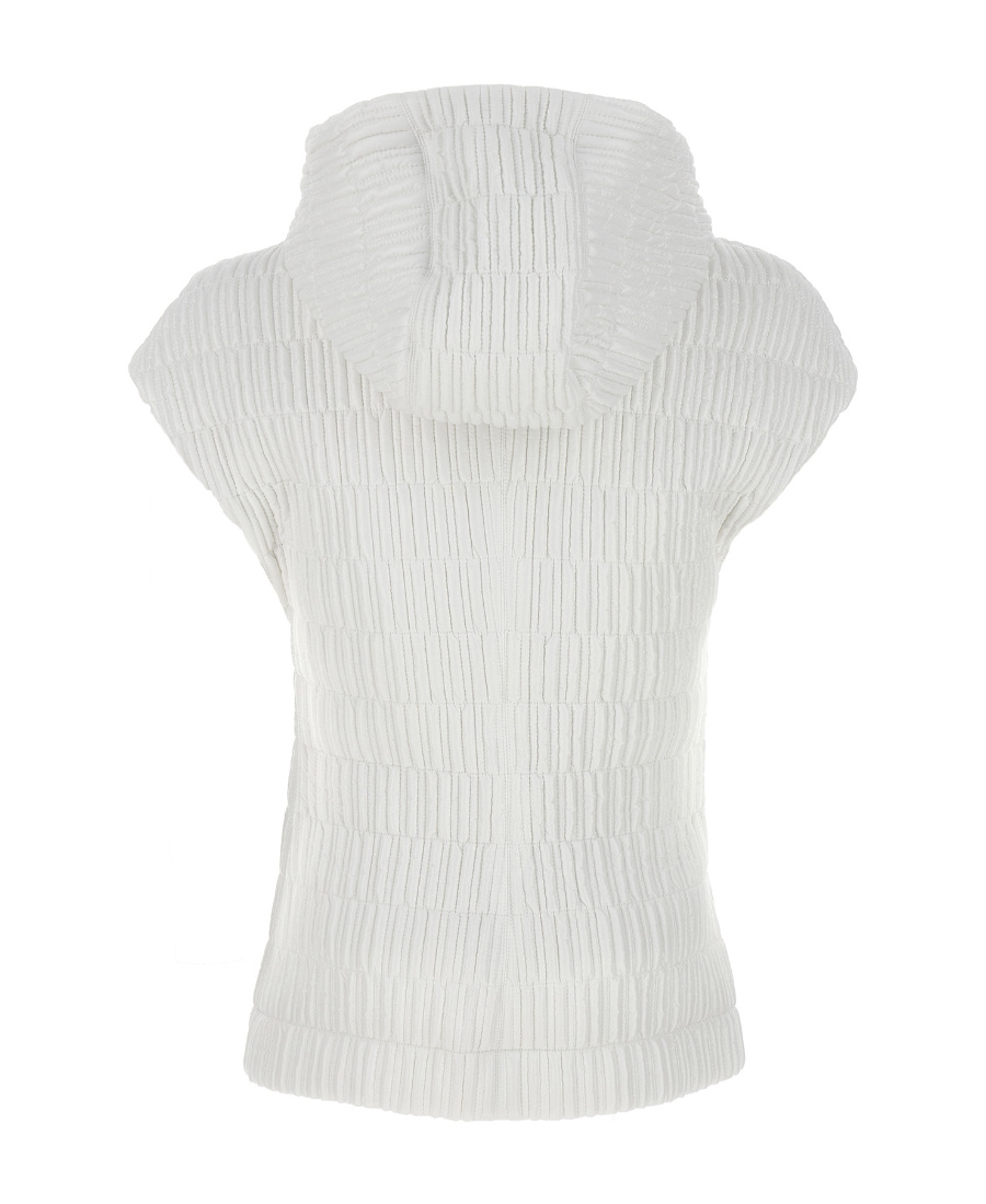 Ferragamo Salvatore Quilted Zipped Hooded In White