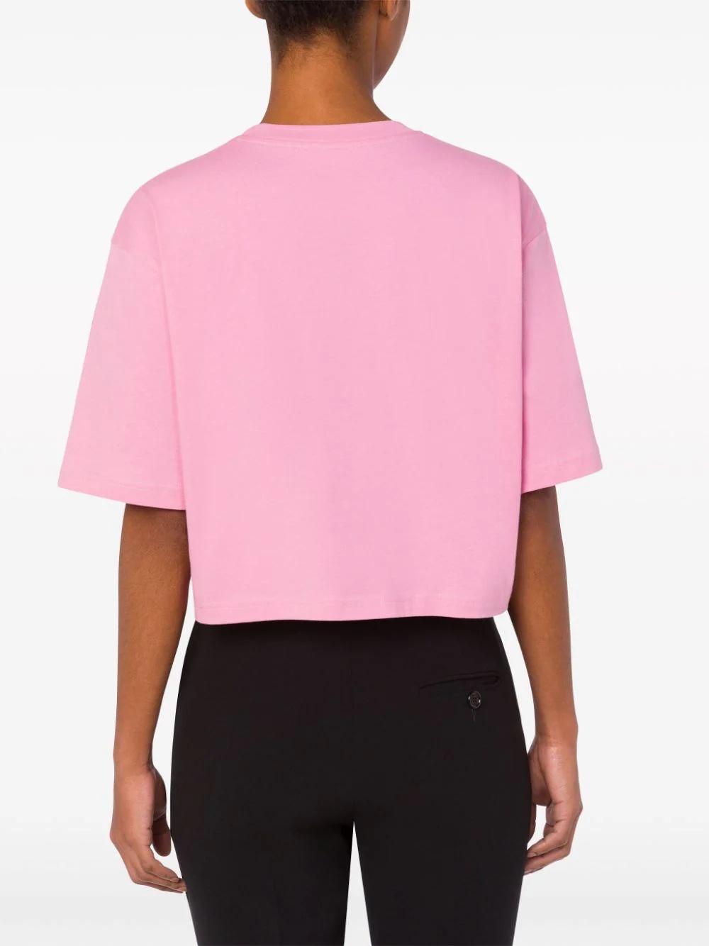 Moschino Teddy Bear Cropped T-shirt In White