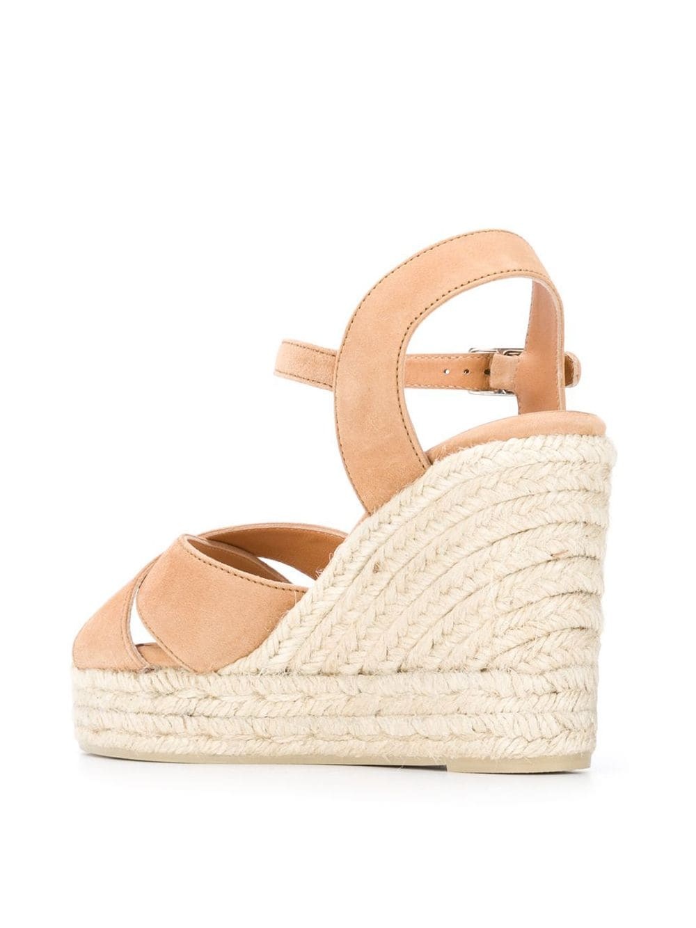 Castaã±er Blaudell Wedge Straw Shoes In Multi
