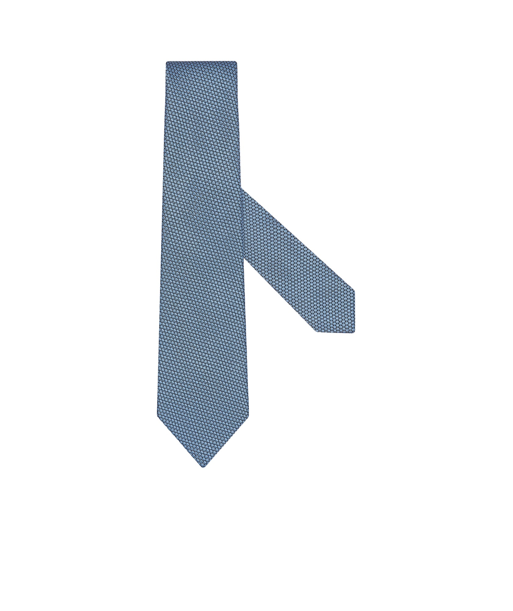 Zegna Cravate En Soie Bleu Clair In Blue