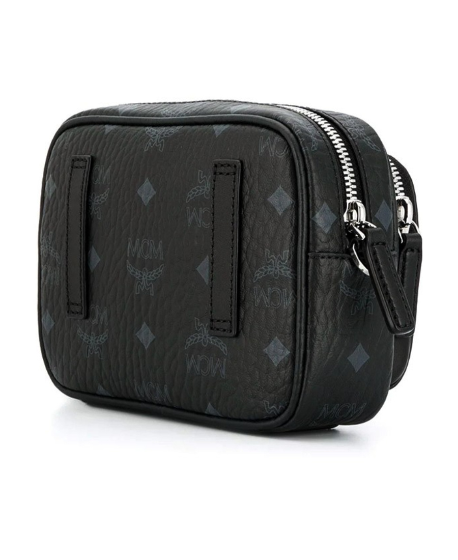 Mcm Klassik Logo-print Crossbody Bag In Black