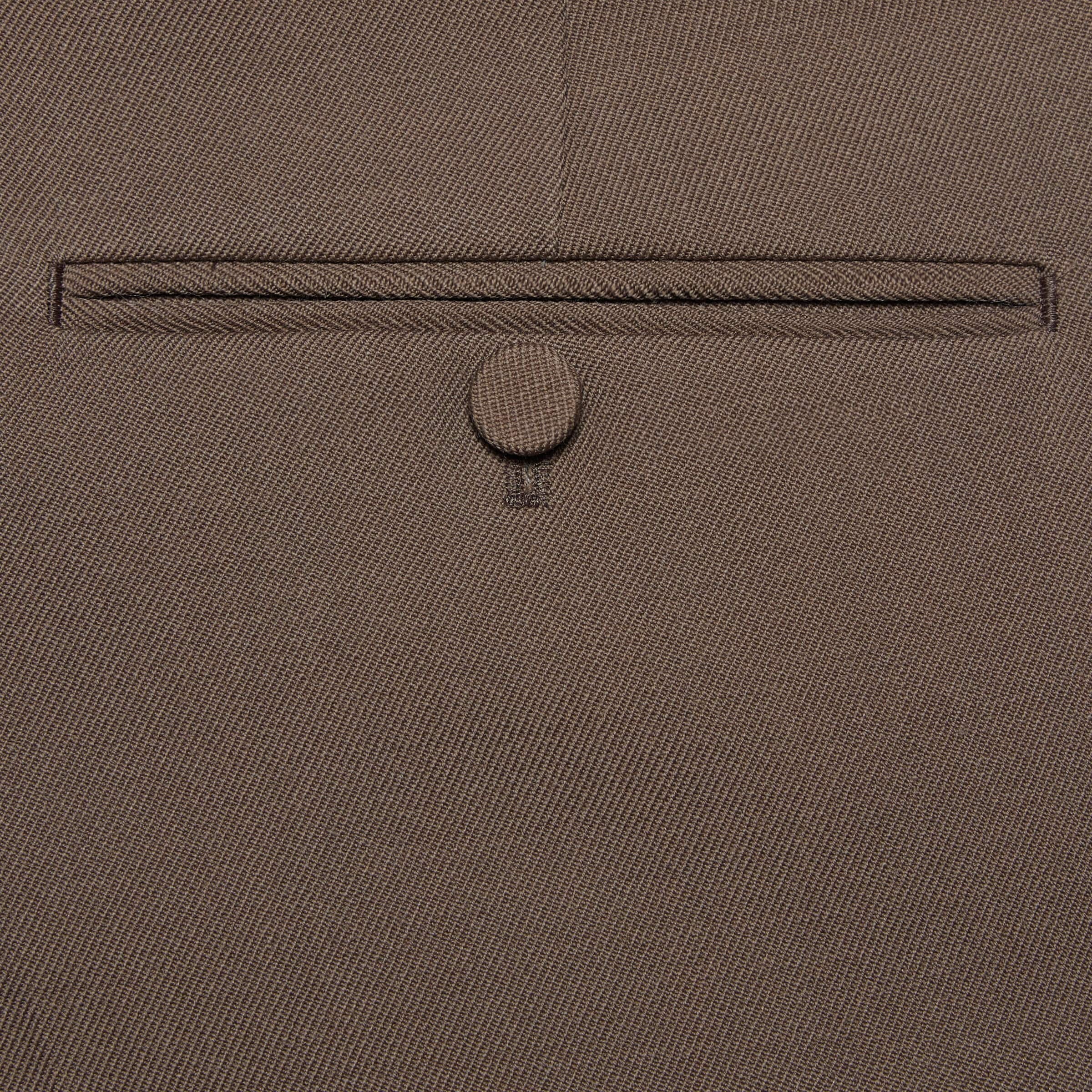 Gucci Wool Gabardine Trousers In Brown