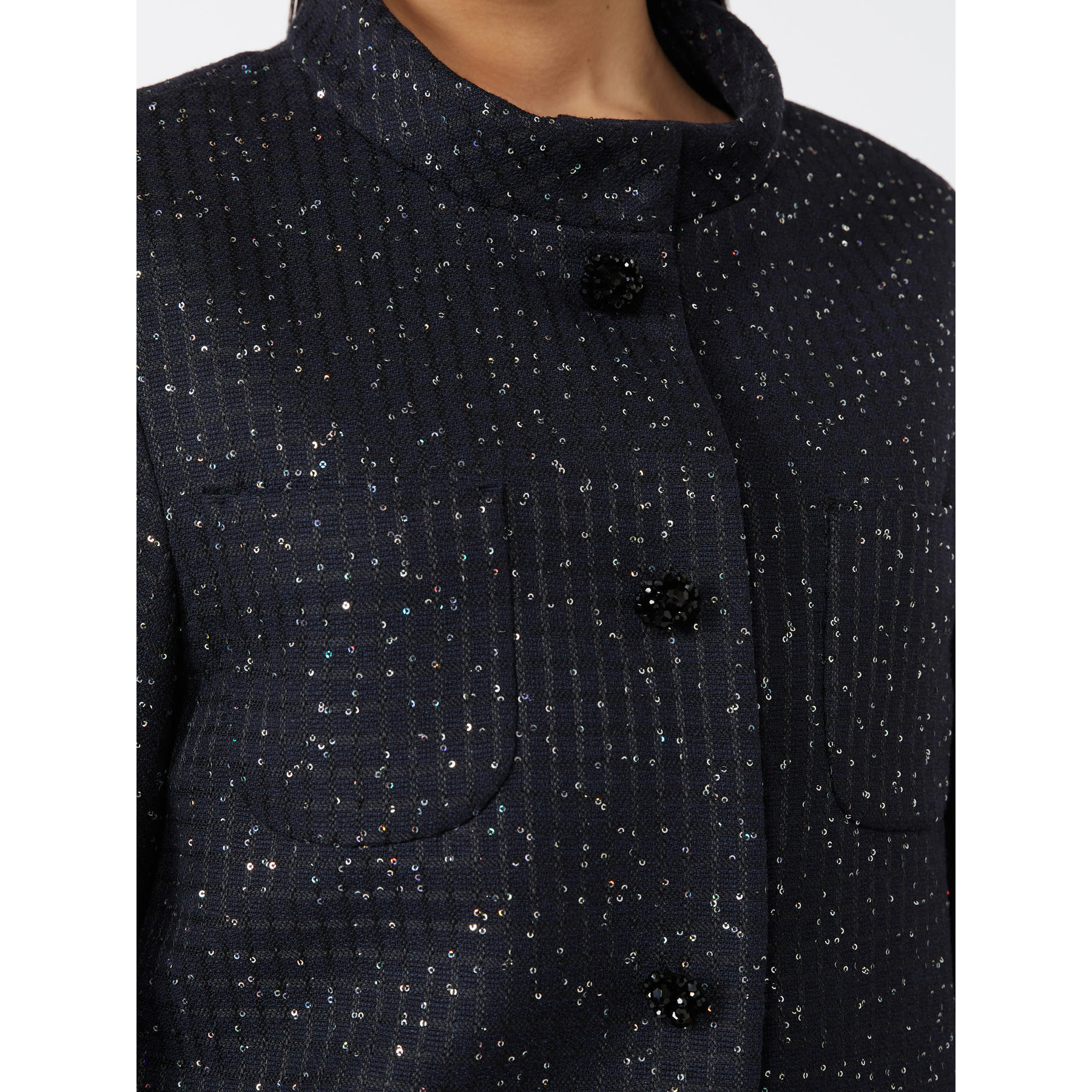 Max Mara Long-sleeved Casual Jacket In Black
