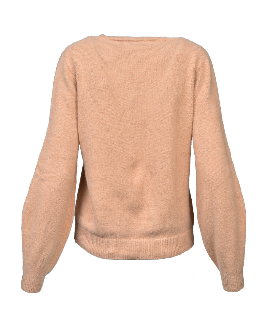 Semicouture Long-sleeved Sweater In Nude