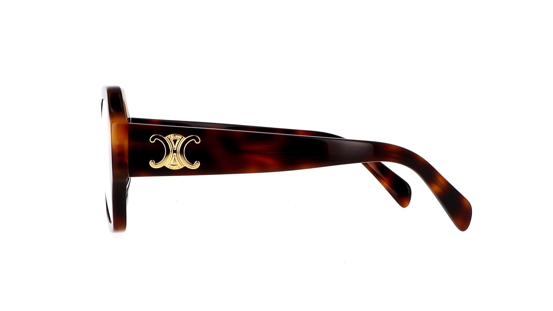 Celine Triomphe Tortoiseshell-effect Square-frame Glasses In Black