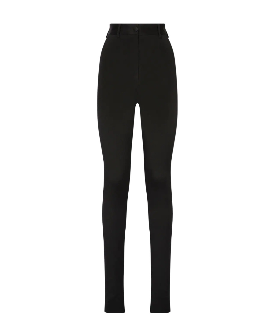 Dolce & Gabbana High Waisted Skinny-fit Trousers In Black