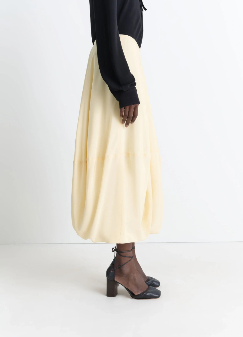Lemaire Off-white Balloon Maxi Skirt In Neutral