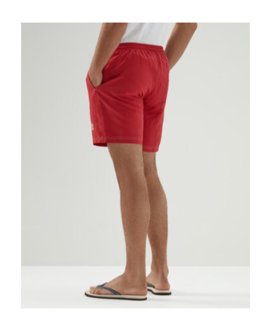 BRUNELLO CUCINELLI LOGO-EMBROIDERED SWIM SHORTS 