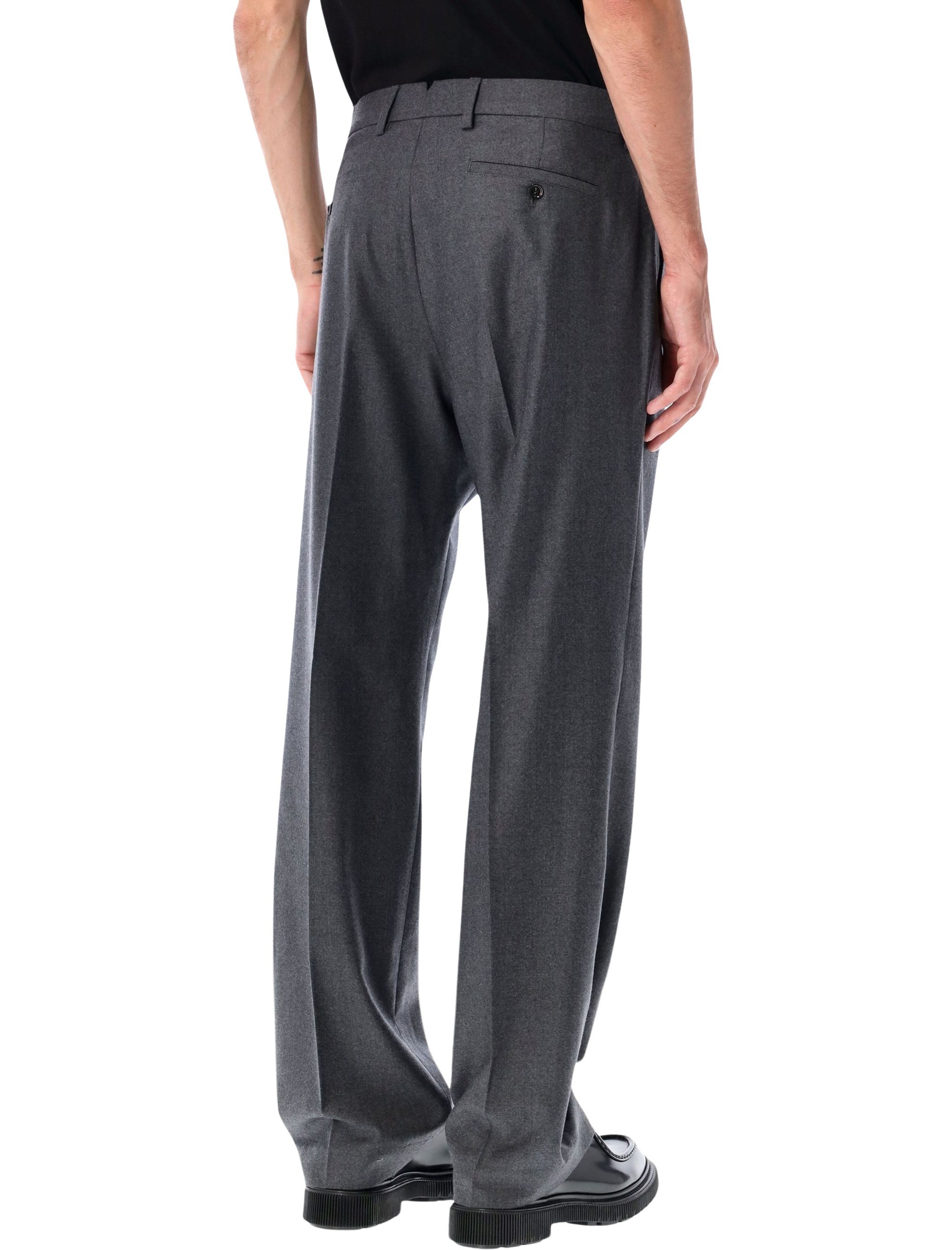 Ami Alexandre Mattiussi Ami Paris Ami Paris Grey Wool Classic Trousers In Blue