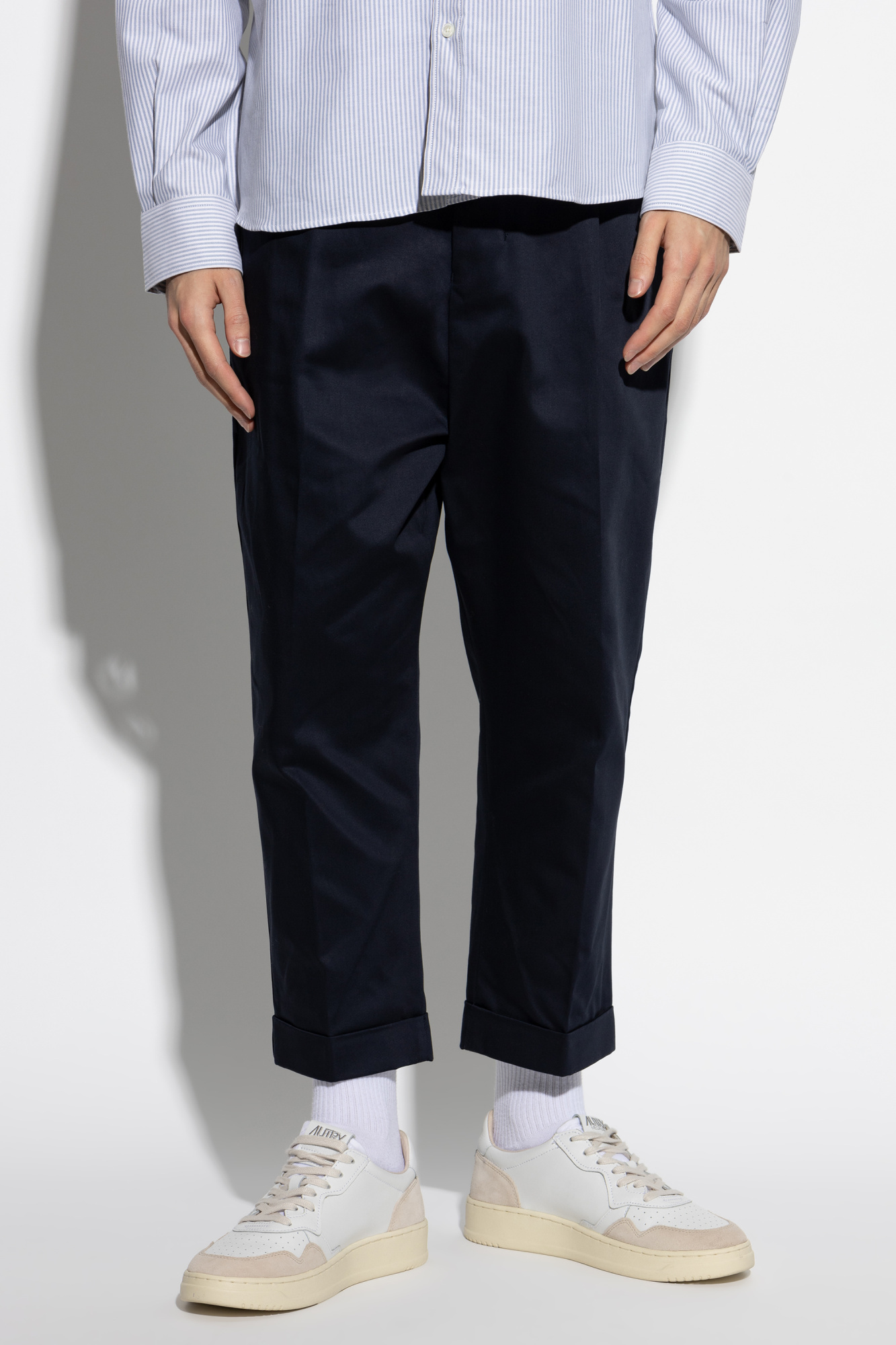 Ami Alexandre Mattiussi Belt-loop Casual Pants In Black