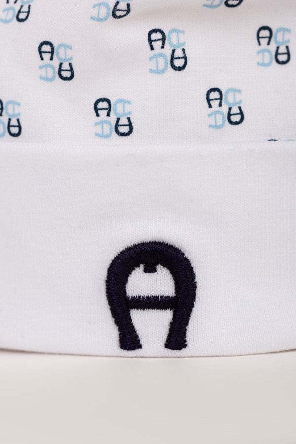 Aigner Monogram-print Beanie In White
