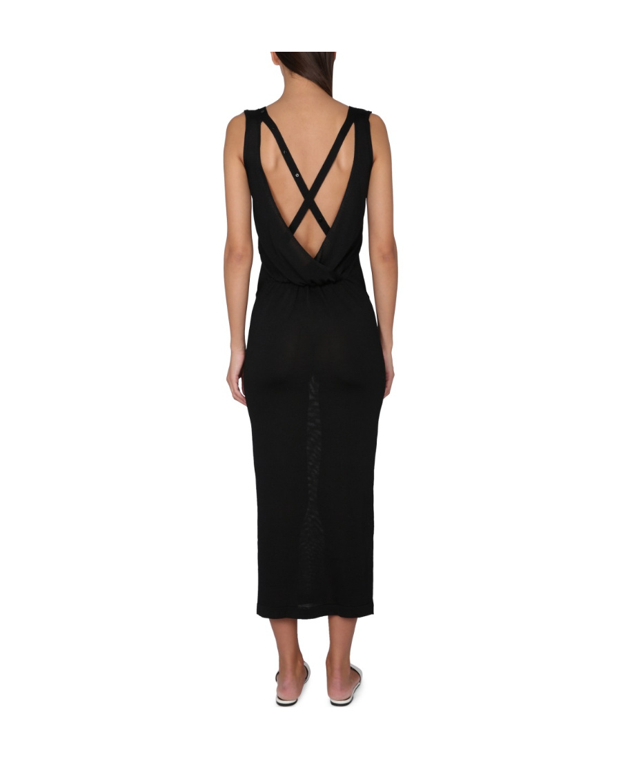 Tom Ford Black Slinky Maxi Dress In Black