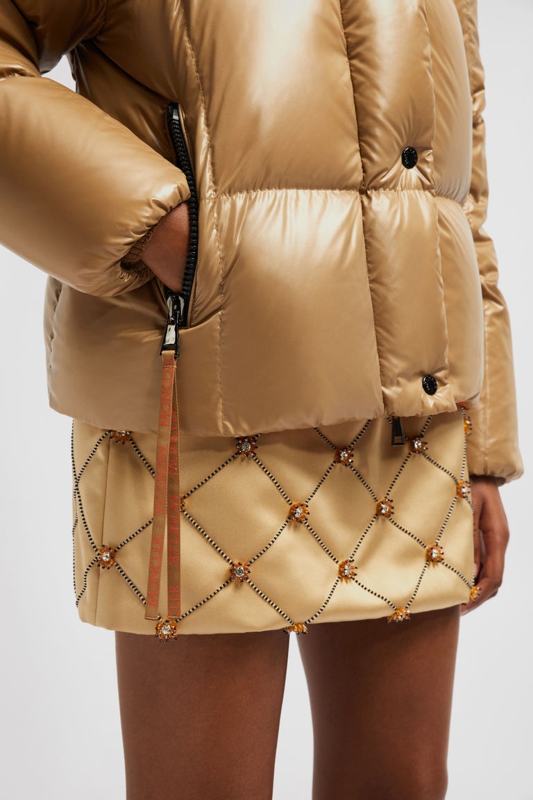 Shop Moncler Parana Puffer Jacket In Brown