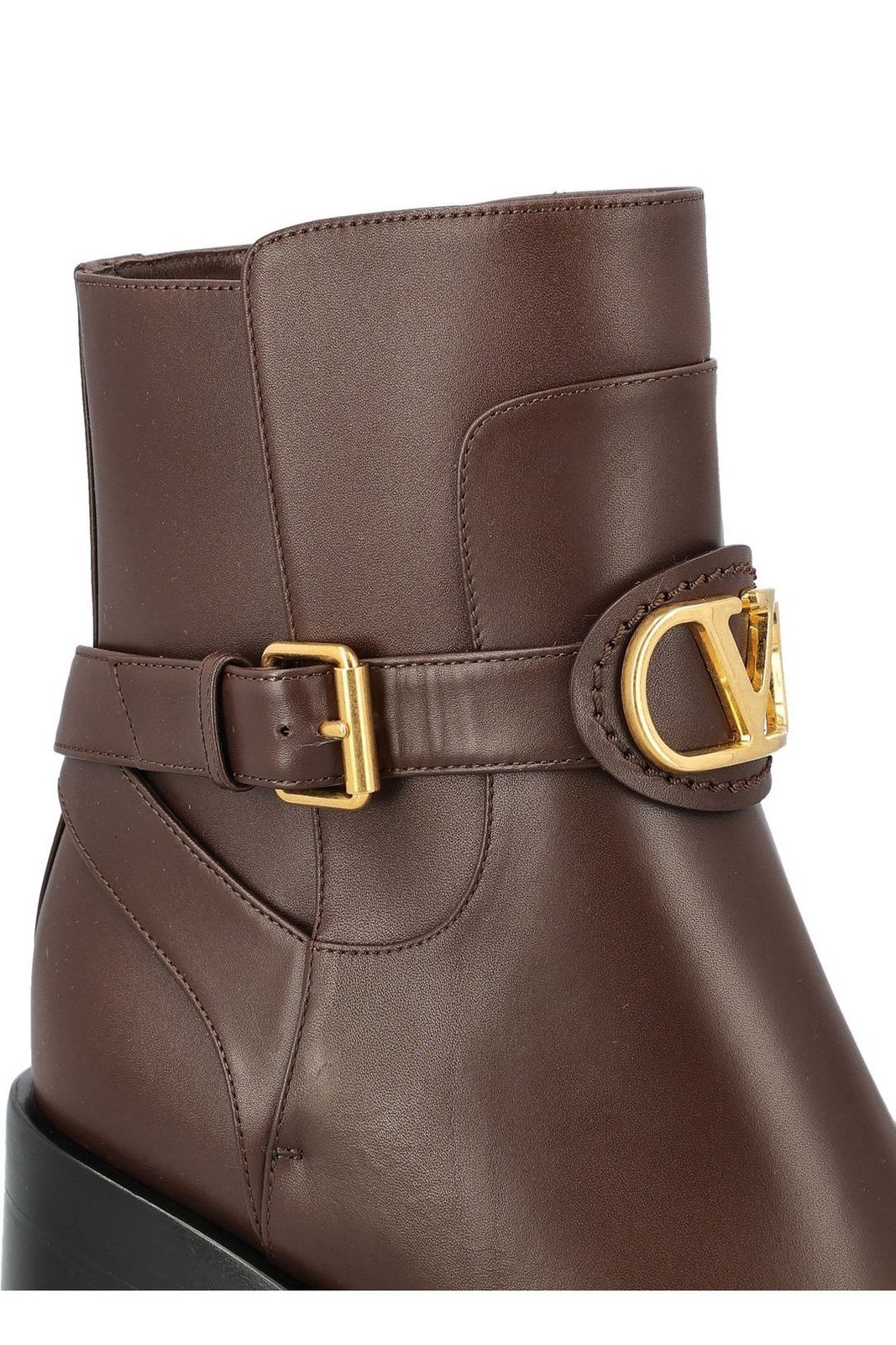Valentino Bootie Vlogo Signature T. 70 Vitel In Brown