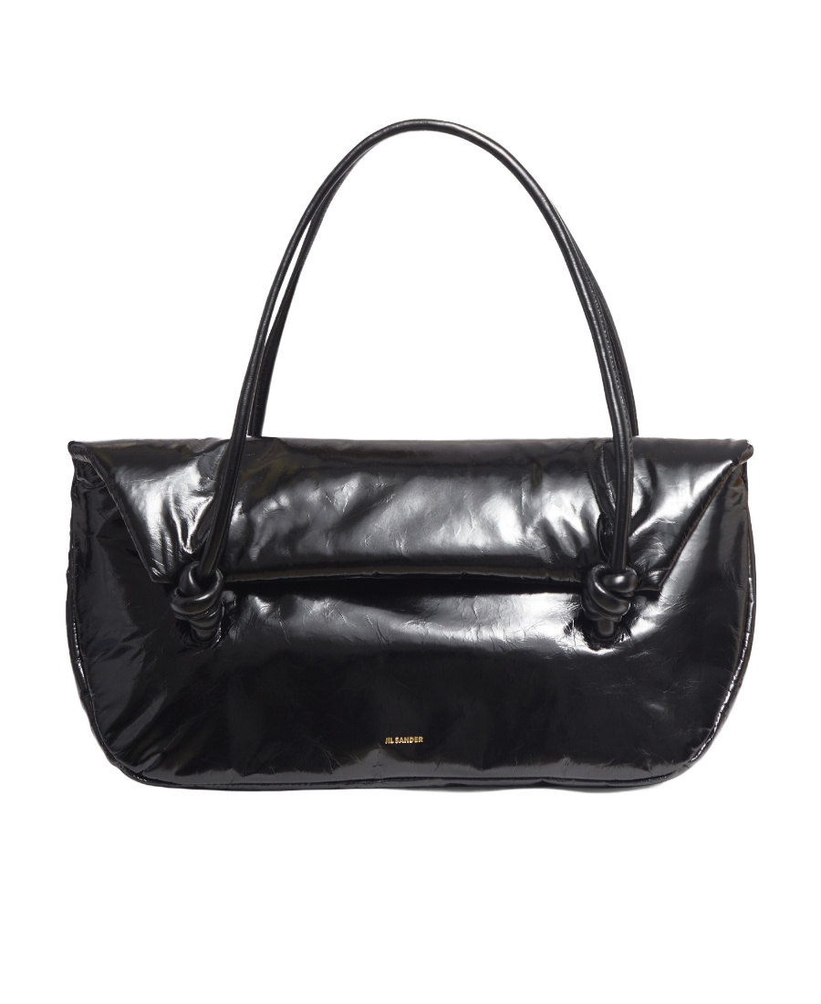 Jil Sander Women's Patent Leather Small Shoulder Bag In Black