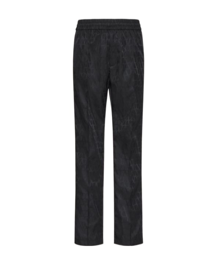 Valentino Pantalone In Nylon Con Motivo Toile Iconographe All Over In White
