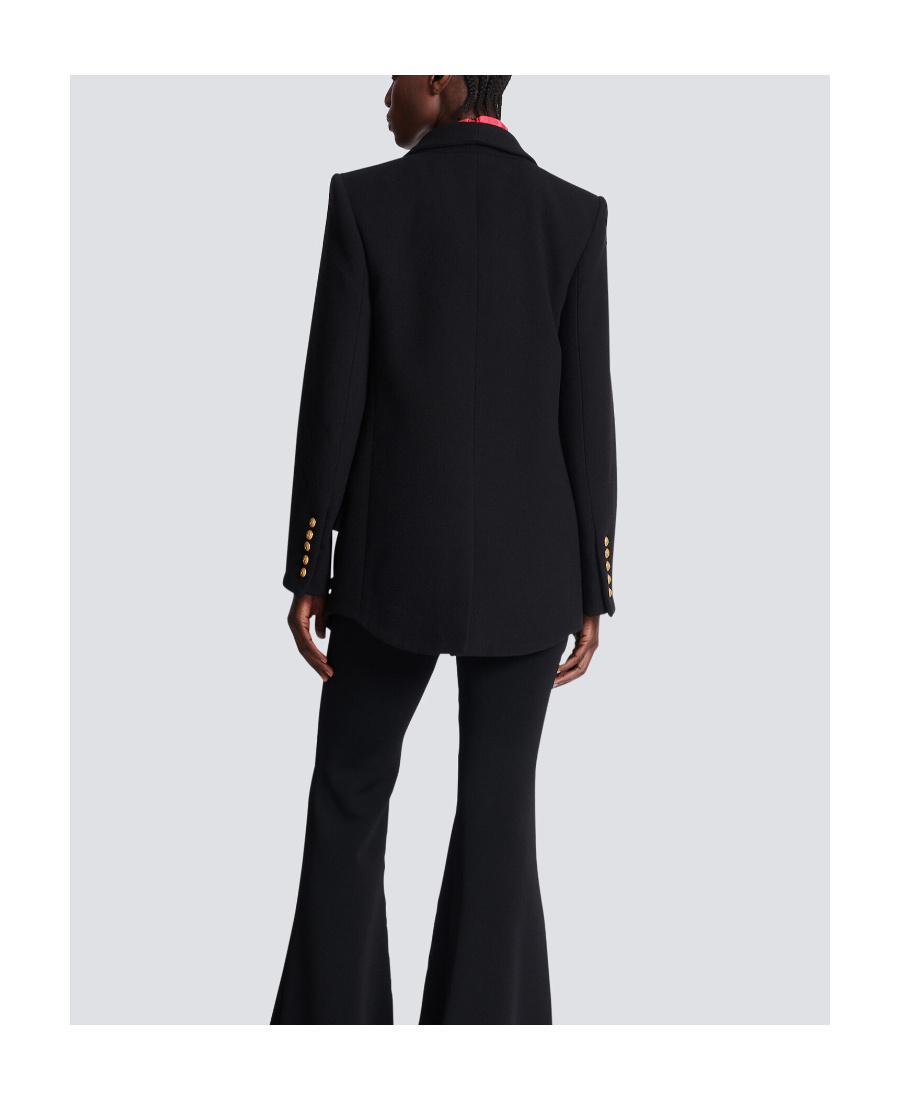 Balmain Button-fastening Double-breasted Jacket In Black