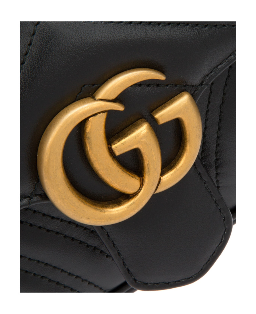 Gucci Mini Gg Marmont Quilted Leather Shoulder Bag In Black