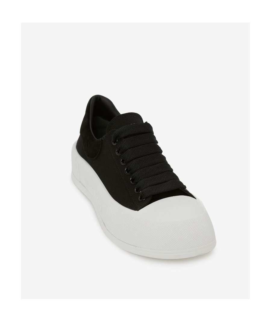 Alexander Mcqueen Deck Lace-up Sneakers In Black