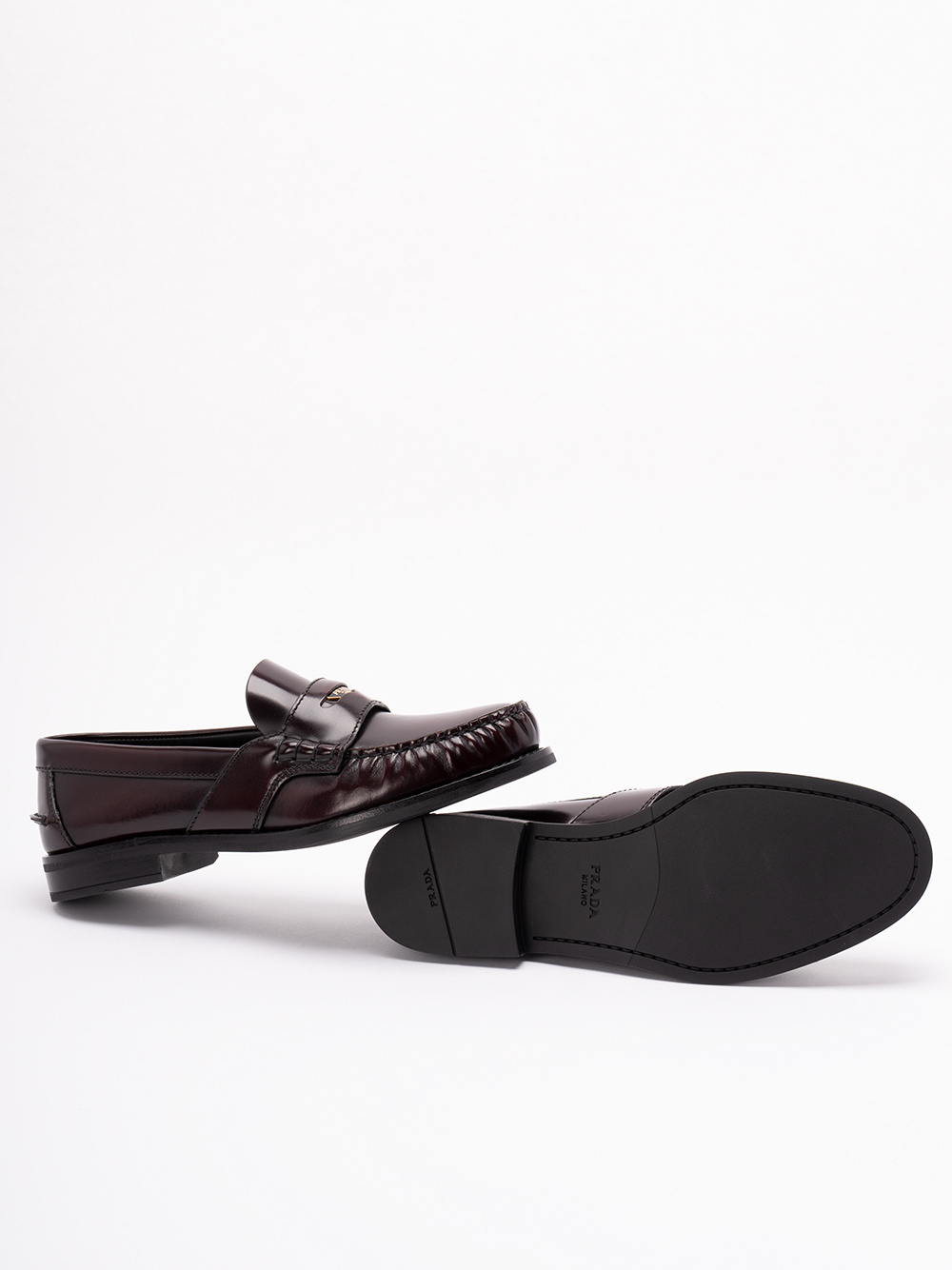 Prada Round-toe Loafers In Multi