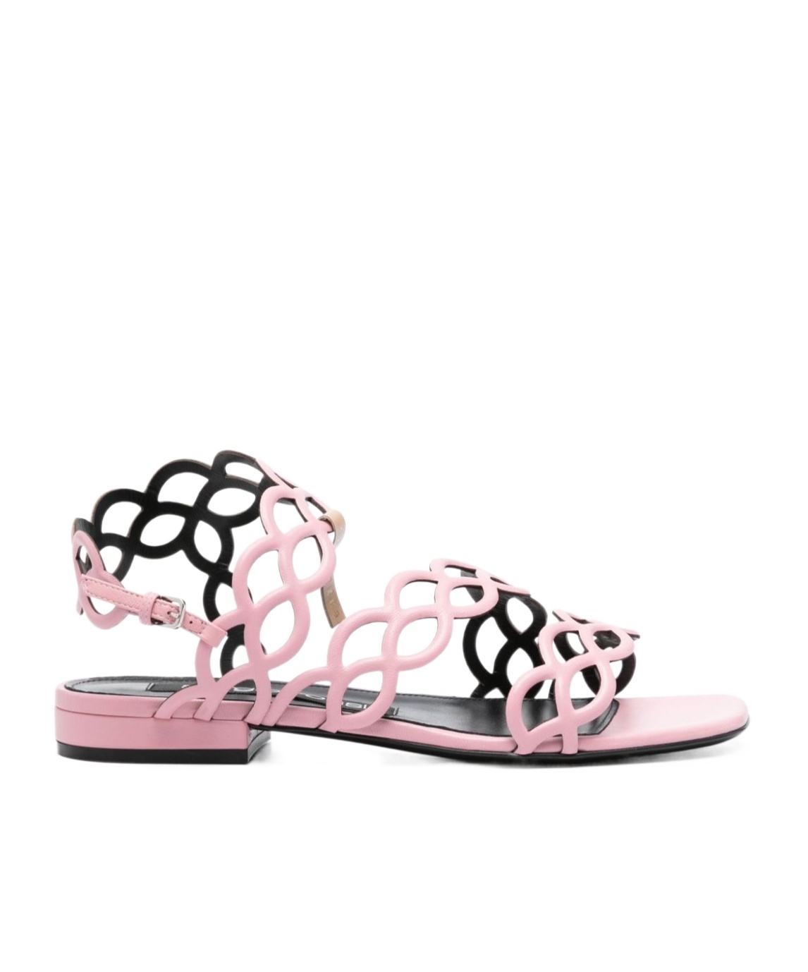 Sergio Rossi Spiral Square Strappy Sandals In Pink