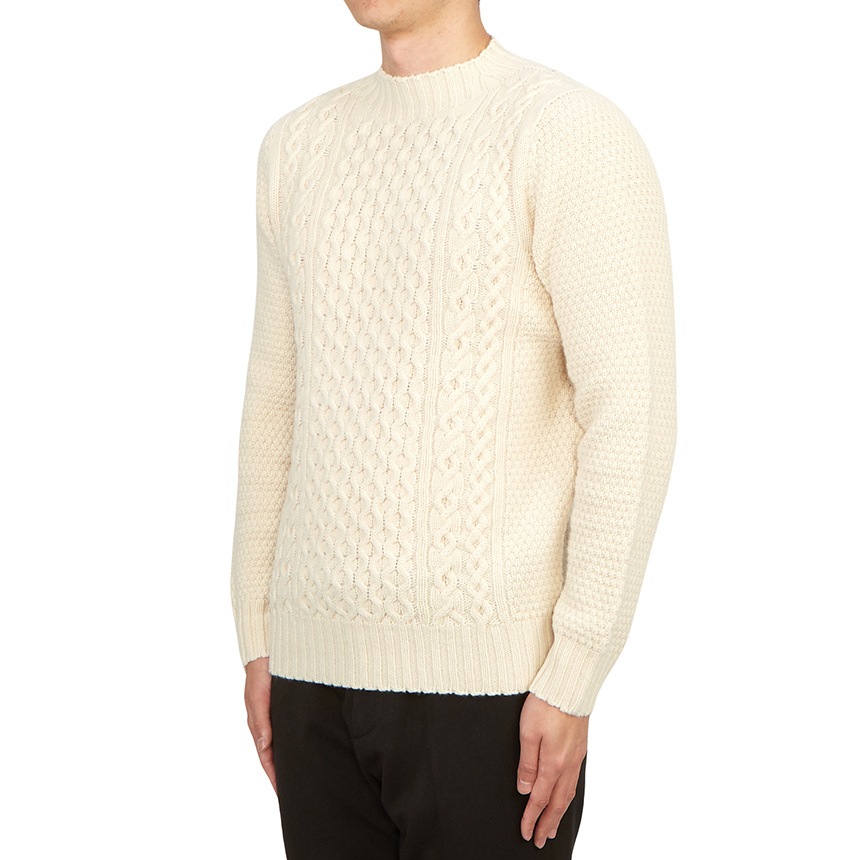 Drumohr Cable-knit Fitted Jumper In White