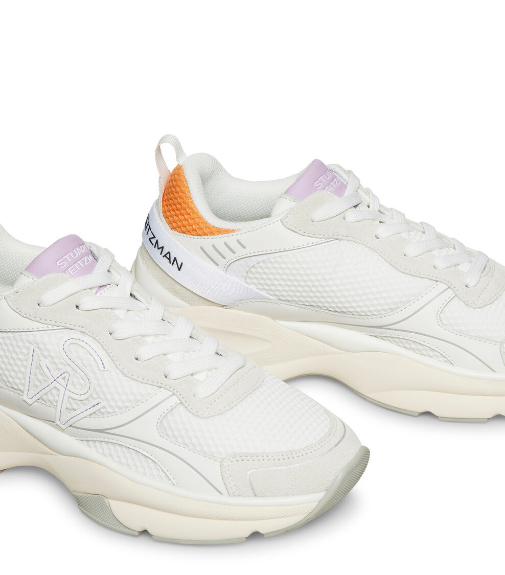 Stuart Weitzman Low-top Casual Shoes With Logo Pattern In White