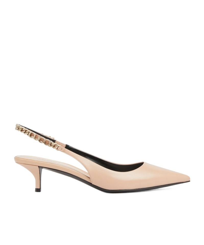 Gucci Women's Leather Slingback Pumps In Nude