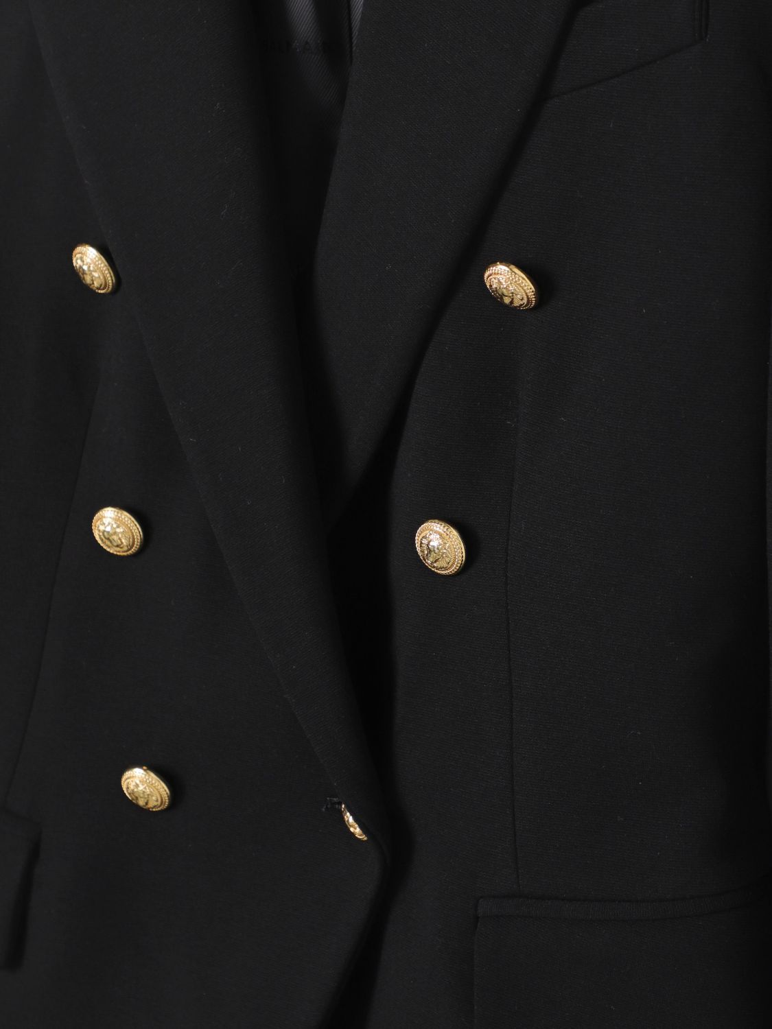 Shop Balmain Jersey Blazer In Black