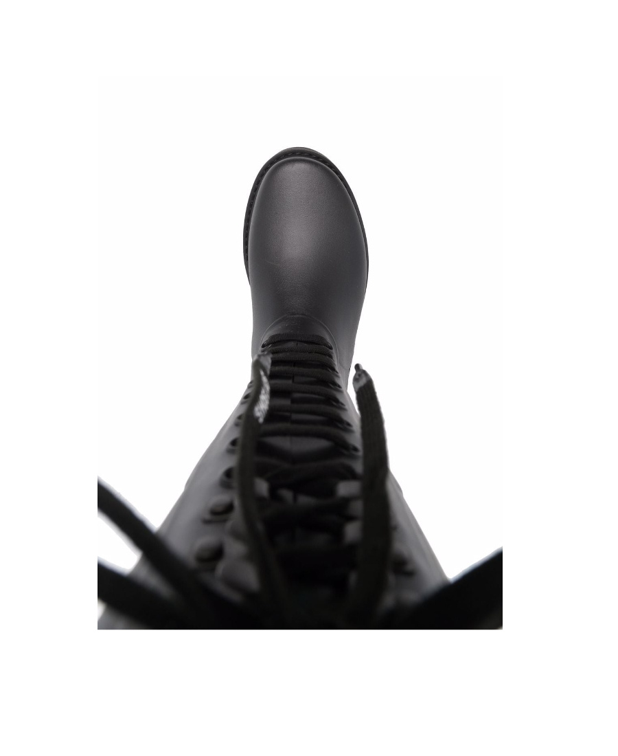 Off-white Woman Knee Boots Black Size 10 Rubber