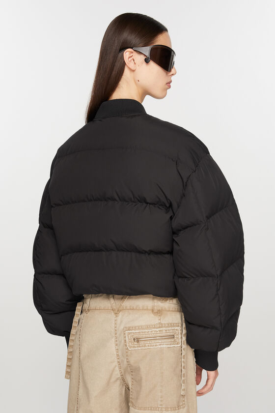 Acne Studios Bomber Puffer Jacket In Black