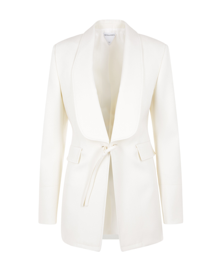 Bottega Veneta Logo Suit Jacket In White
