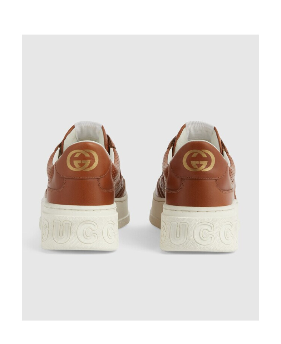 Gucci Gg Embossed-logo Sneakers In Brown