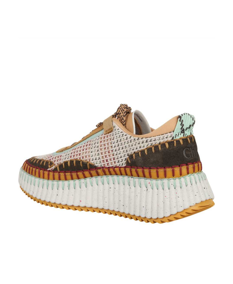 Chloé Nama Sneaker In Lower-impact Mesh In White