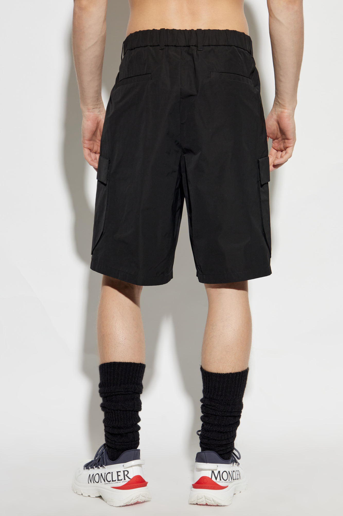 Moncler Cargo Shorts In Black