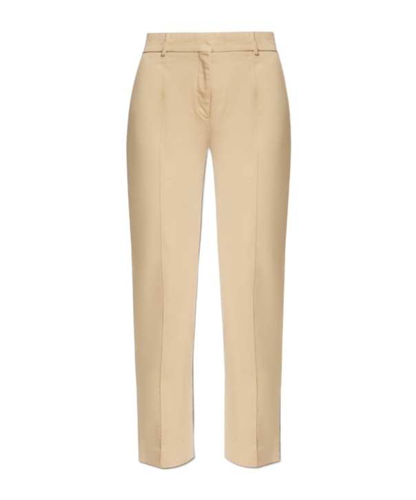 Tory Burch Cotton Trousers In Nude