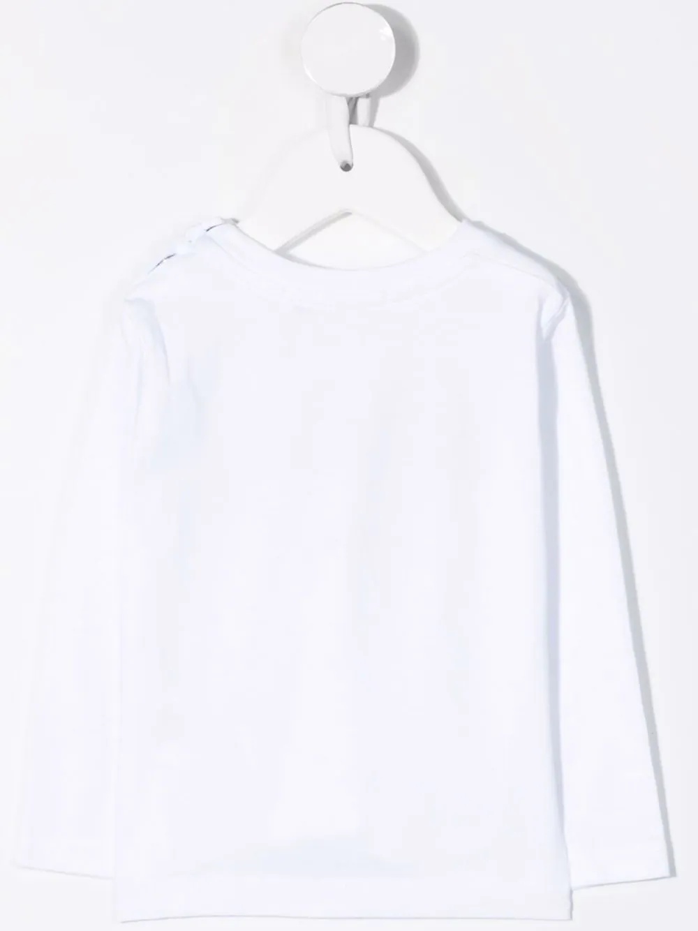 Msgm Logo-print Long-sleeved T-shirt In White
