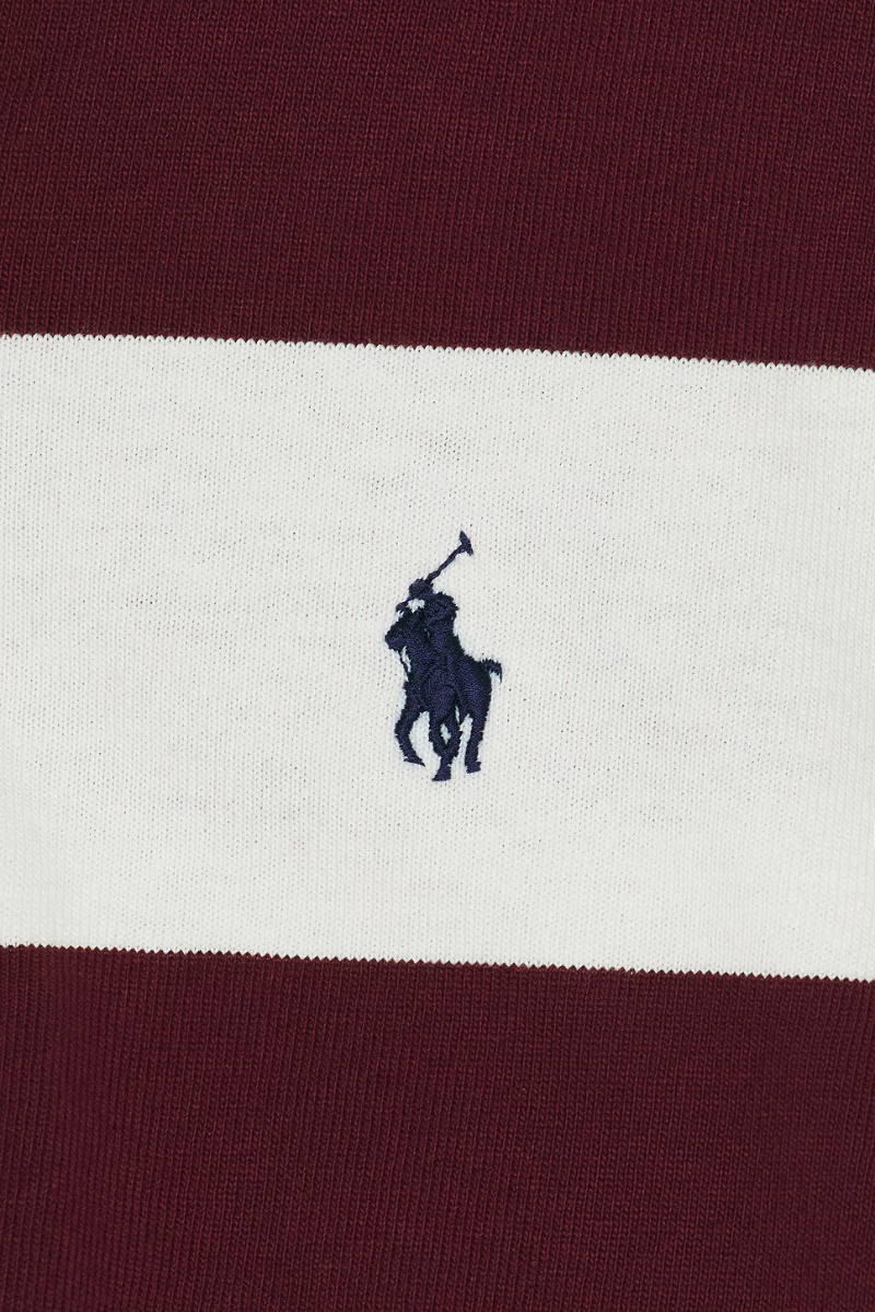 Polo Ralph Lauren Logo-embroidered Striped Cotton-jersey Polo Shirt In White
