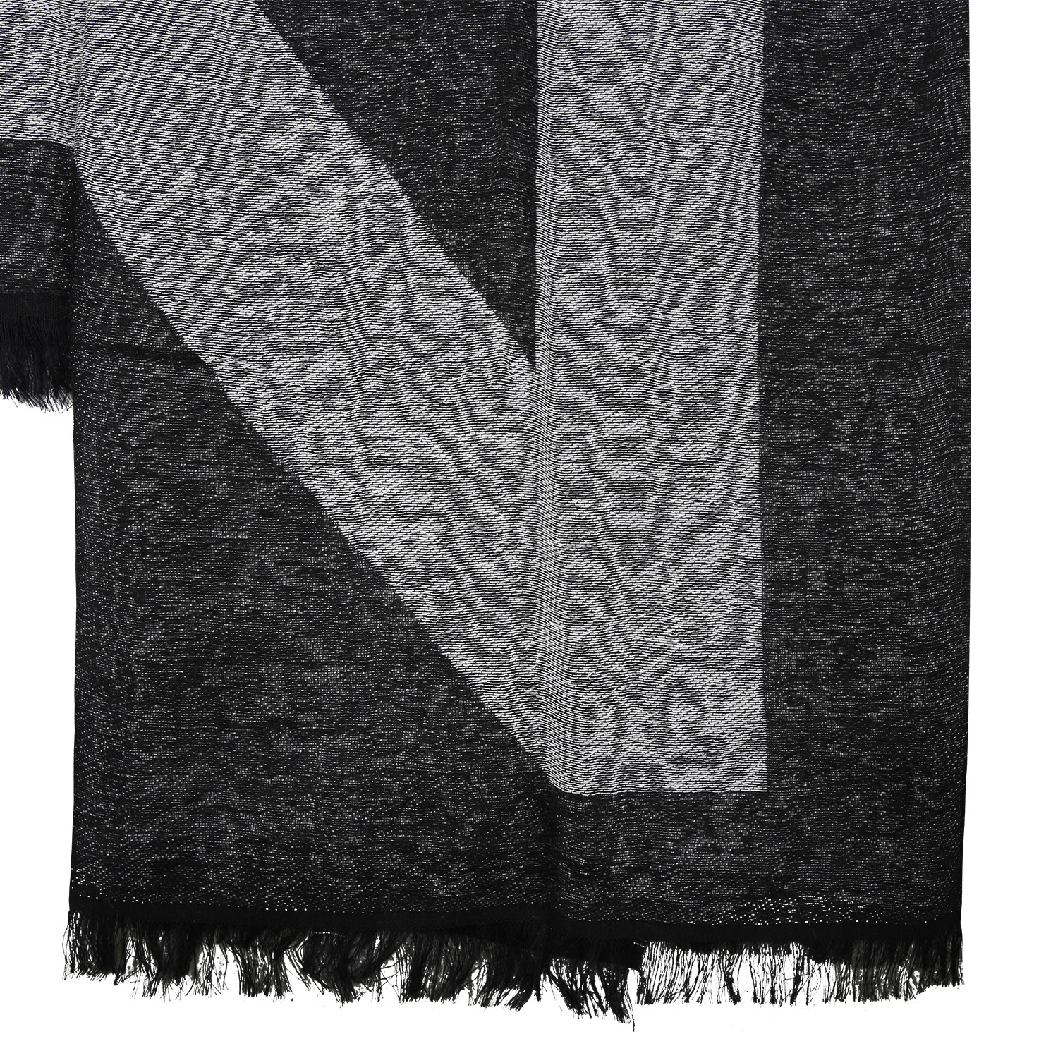 BALMAIN JACQUARD-LOGO CHAMBRAY SCARF 