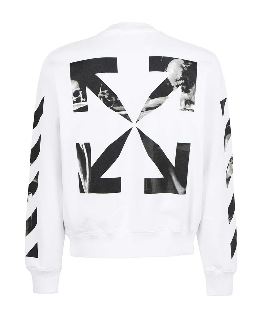 Off-white Caravaggio Arrows Printed Sweatshirt In White