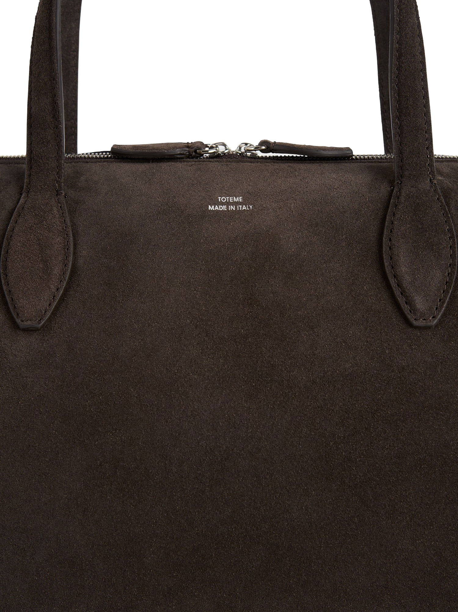 Totême Suede Crossybody Bag With Lettering Logo On The Front In Brown